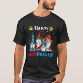 Gelukkige Chrismukkah Gnomes Kerstmis Chanoeka T-shirt