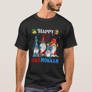 Gelukkige Chrismukkah Gnomes Kerstmis Chanoeka T-shirt