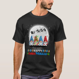 Gelukkige Chrismukkah Gnomes Kerstmis Chanoeka T-shirt