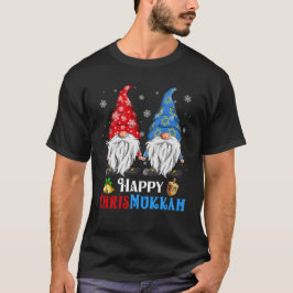 Gelukkige Chrismukkah Gnomes Kerstmis Chanoeka T-shirt