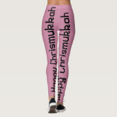 gelukkige Chrismukkah Leggings (Achterkant)