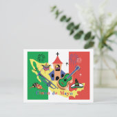 Gelukkige Cinco DE Mayo Briefkaart (Staand voorkant)