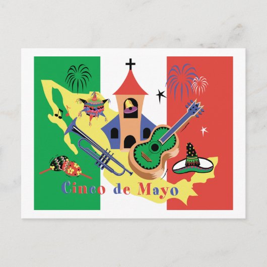 Gelukkige Cinco DE Mayo Briefkaart (Voorkant)