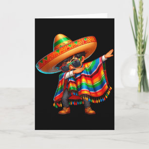 Gelukkige cinco de mayo dabbing jongen man Mexicaa Kaart