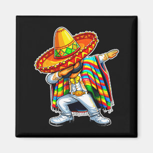 Gelukkige cinco de mayo dabende jongen man Mexicaa Magneet