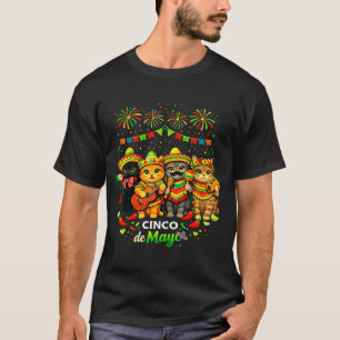 Gelukkige cinco de mayo katten grappige Mexicaanse T-shirt
