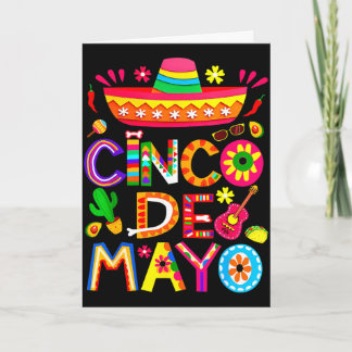 Gelukkige cinco de mayo Mexicaanse hoed margarita Kaart