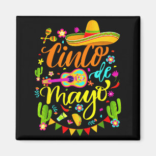 Gelukkige cinco de mayo Mexicaanse hoed margarita Magneet