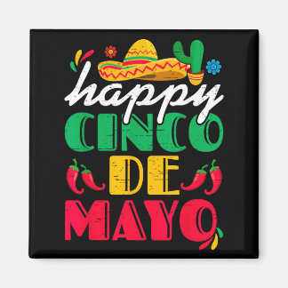 Gelukkige cinco de mayo mexicaanse hoed margarita magneet