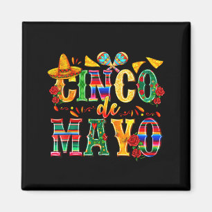 Gelukkige cinco de mayo mexicaanse hoed margarita magneet