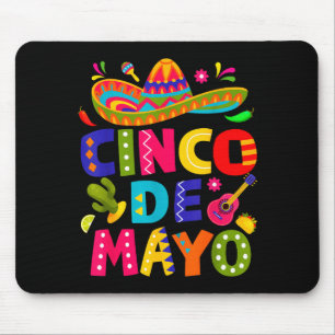 Gelukkige cinco de mayo mexicaanse hoed margarita muismat