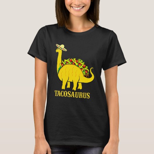 Gelukkige Cinco de Mayo Tacosaurus Taco Dinosaurus T-shirt (Voorkant)