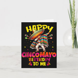 Gelukkige cinco de mayo verjaardag aan mexicaanse kaart