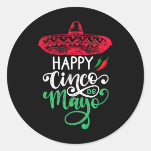 Gelukkige Cinco de Mayo verjaardag voor mij 5 de M Ronde Sticker
