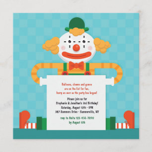 Gelukkige Clown Uitnodiging