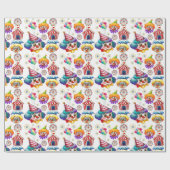 Gelukkige Clowns  Cadeaupapier (Vlak)