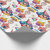 Gelukkige Clowns  Cadeaupapier (Hoek)