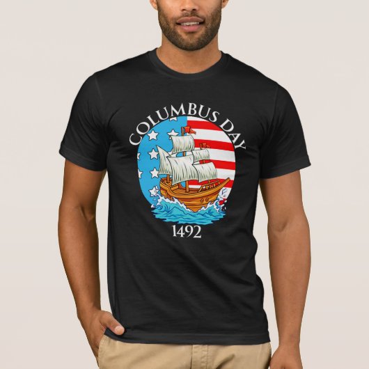 Gelukkige Columbus dag T-shirt (Voorkant)