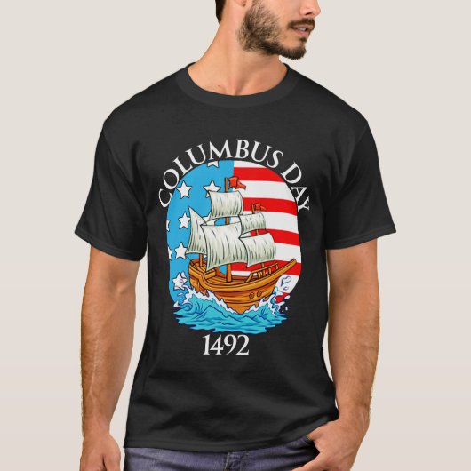 Gelukkige Columbus dag T-shirt (Voorkant)