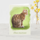 gelukkige compleanno Itali van Buon van het Kaart (Gele Bloem)