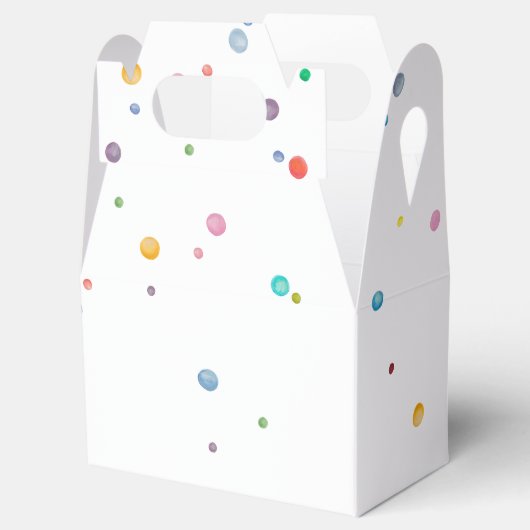 Gelukkige Confetti Stippen Bedankdoosjes (Geopend)