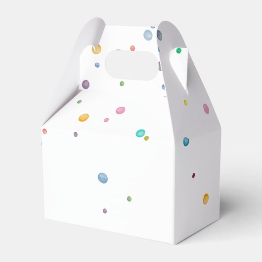 Gelukkige Confetti Stippen Bedankdoosjes (Voorkant Zijde)