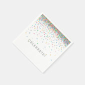 Gelukkige Confetti Stippen Servetten (Hoek)