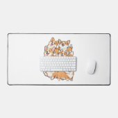 gelukkige Corgi honden Bureaumat (Keyboard & Muis)