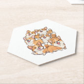 gelukkige Corgi honden Kartonnen Onderzetters (Schuin)