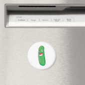 Gelukkige courgette plantaardige Cartoon Magneet (Insitu (Vaatwasser))