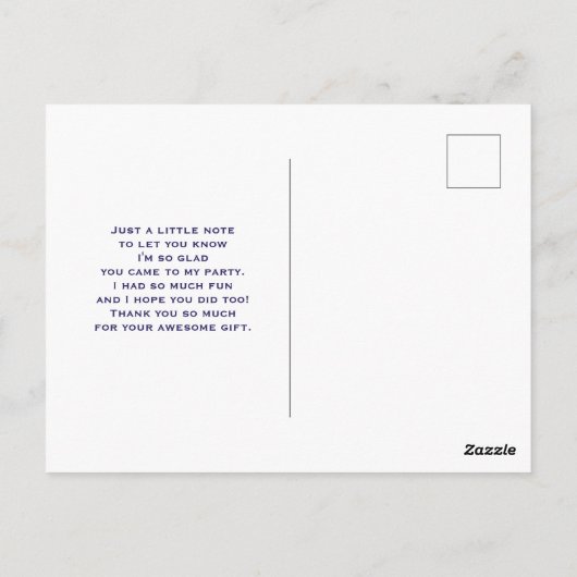 Gelukkige Cupcake en Ice Cream Verjaardag Dank u Briefkaart (Achterkant)