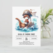 Gelukkige Custom Pirate Verjaardag Kaart (Staand voorkant)