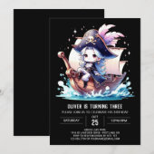 Gelukkige Custom Pirate Verjaardag Kaart (Voorkant / Achterkant)