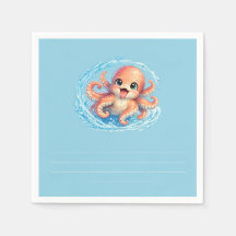 Gelukkige Cute Octopus Kawaii Zeeleven Illustratie