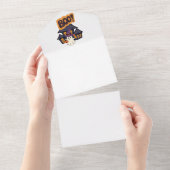 gelukkige dag all in one uitnodiging (Afscheurbaar)