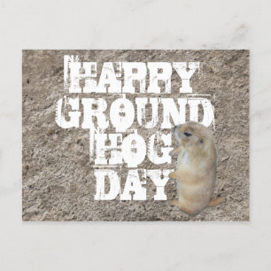 GELUKKIGE DAG GROUNDHOG BRIEFKAART