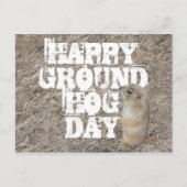 GELUKKIGE DAG GROUNDHOG BRIEFKAART (Voorkant)