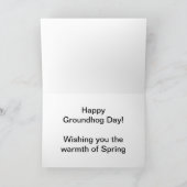 Gelukkige Dag Groundhog met de grappige humor van Kaart (Binnen)