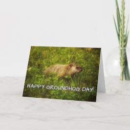 Gelukkige Dag Groundhog! wenskaart Kaart