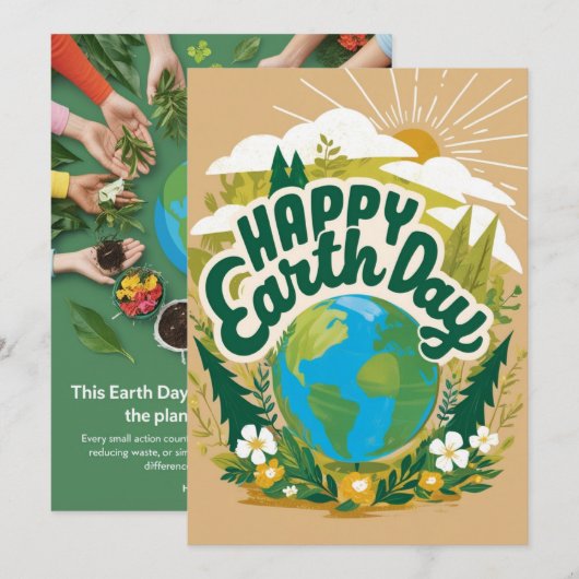 gelukkige dag kaart (Voorkant / Achterkant)