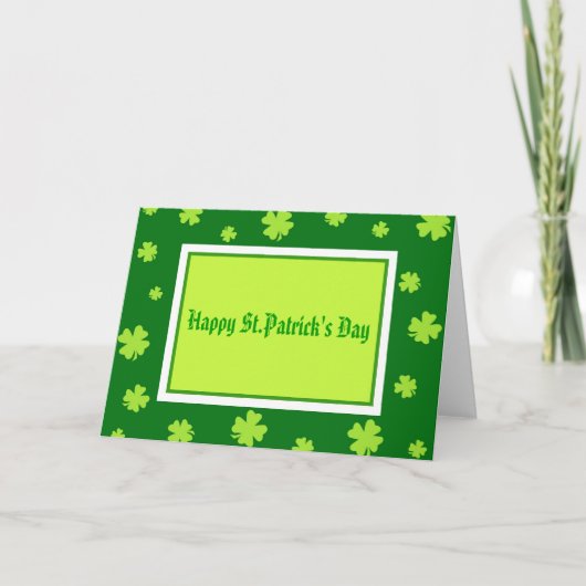 Gelukkige Dag St.Patrick - Kaart (Voorkant)