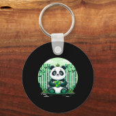 Gelukkige Dag van de Aarde met Panda Sleutelhanger (Voorkant)