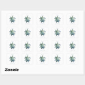 Gelukkige Dag van de Aarde Schildpadontwerp Vierkante Sticker (Vel)