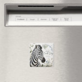 Gelukkige Dag van de Aarde Zebra Wilde Dieren Magneet (Insitu (Vaatwasser))