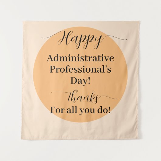 Gelukkige Dag van de Administratieve Professionals Wandkleed (Voorkant)