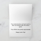 Gelukkige Dag van de Arbeid Amerikaanse vlag Kaart (Binnen)