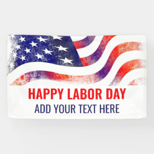 Gelukkige Dag van de Arbeid Amerikaanse Vlag Perso Spandoek