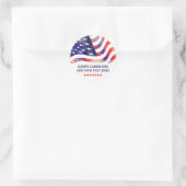 Gelukkige Dag van de Arbeid Amerikaanse vlag Ronde Sticker (Tas)