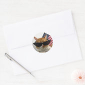 Gelukkige Dag van de Arbeid Koele Kat met Sticker (Envelop)