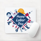 Gelukkige Dag van de Arbeid Lang Weekend Muismat (Met muis)